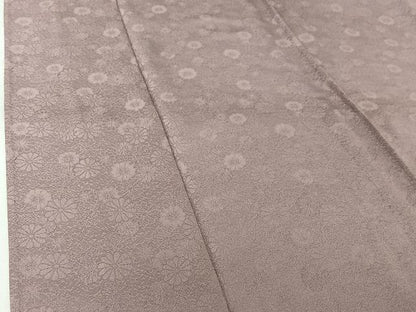 平和屋着物▽上質な色無地　単衣　花尽くし地紋　紅藤色　正絹　逸品　未使用　AABK2065jh