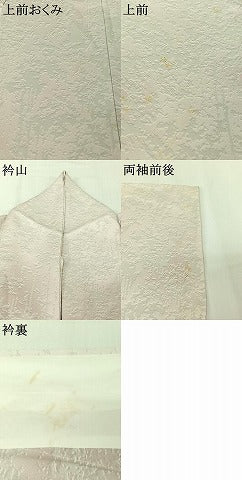 平和屋着物▽上質な小紋　単衣　霞文　正絹　逸品　AABK2078jh