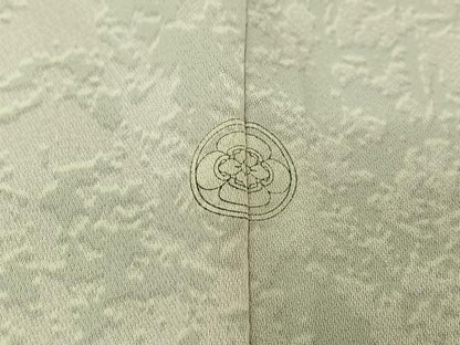 平和屋着物▽上質な小紋　単衣　霞文　正絹　逸品　AABK2078jh
