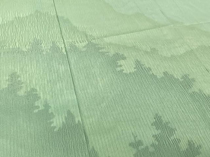 平和屋着物▽男性　訪問着　無双　紗袷　紗×紗　風景文　正絹　逸品　AABK2081jh