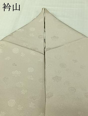 平和屋着物▽上質な色無地　単衣　草花地紋　練色　正絹　逸品　AABK2084jh