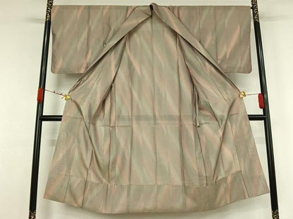 平和屋着物▽道中着　スリーシーズン　春夏秋　塵除け　霞文　ロング丈　正絹　逸品　AABK2086jh