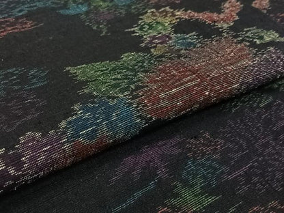 平和屋着物▽上質な紬　単衣　流水花文　正絹　逸品　AABK2088jh