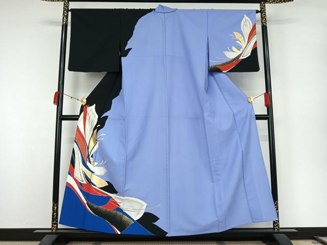 平和屋着物▽訪問着　単衣　鬘帯文　金彩　洗える着物　AABK2104jh