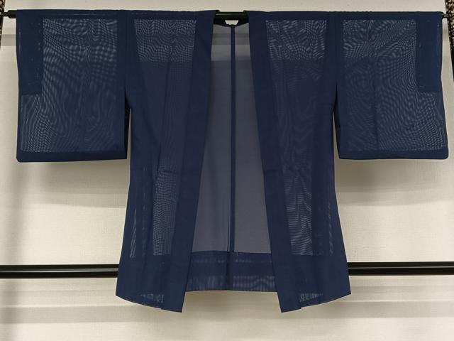 平和屋着物▽羽織　スリーシーズン　春夏秋　塵除け　深縹色　洗える着物　AABK2105jh