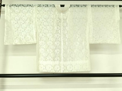 平和屋着物▽羽織　スリーシーズン　春夏秋　塵除け　草花文　総レース　銀糸　洗える着物　AABK2107jh