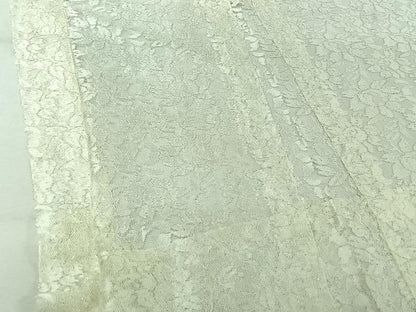 平和屋着物▽羽織　スリーシーズン　春夏秋　塵除け　草花文　総レース　銀糸　洗える着物　AABK2107jh