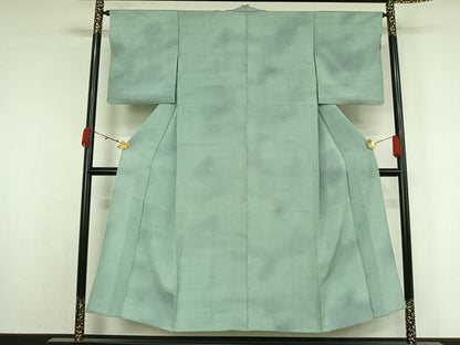 平和屋着物▽上質な小紋　単衣　霞文　正絹　逸品　AABK2108jh