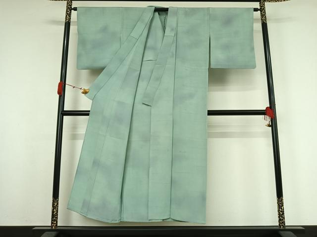 平和屋着物▽上質な小紋　単衣　霞文　正絹　逸品　AABK2108jh