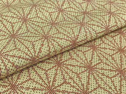 平和屋着物▽上質な紬　単衣　麻の葉文様　正絹　逸品　AABK2115jh