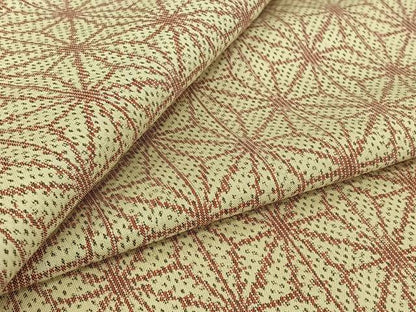 平和屋着物▽上質な紬　単衣　麻の葉文様　正絹　逸品　AABK2115jh