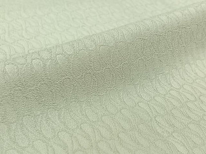 平和屋着物▽お召　単衣　幾何学文様　白磁色　正絹　逸品　AABK2120jh