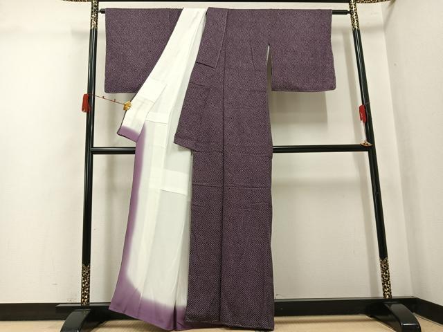 平和屋着物●大変加工の良い総絞り小紋　正絹　逸品　未使用　AABK2122ph
