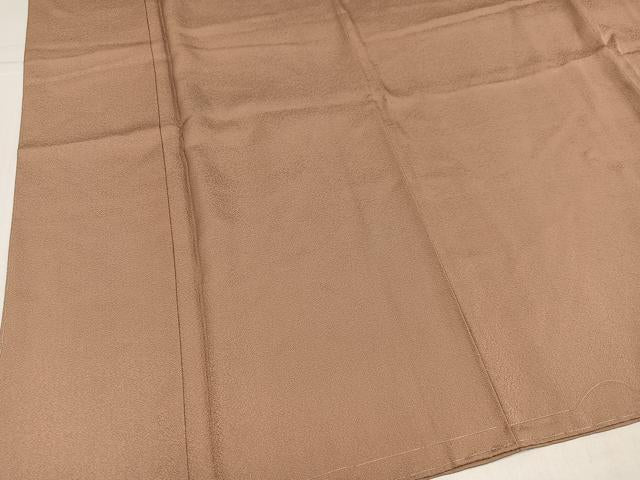 平和屋着物●上質な色無地　作家物　本泥引染　霞地紋　焦香色　ますいわ屋扱い　正絹　逸品　AABK2123ph