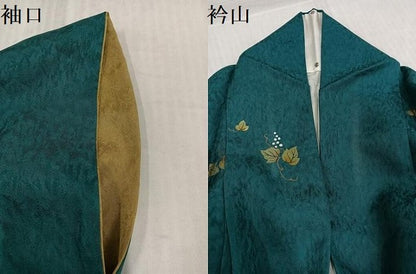 平和屋着物●豪華振袖　葡萄蔦の葉文　金彩　やまと誂製　正絹　逸品　AABK2129ph