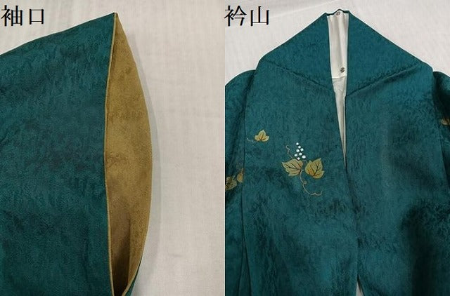 平和屋着物●豪華振袖　葡萄蔦の葉文　金彩　やまと誂製　正絹　逸品　AABK2129ph