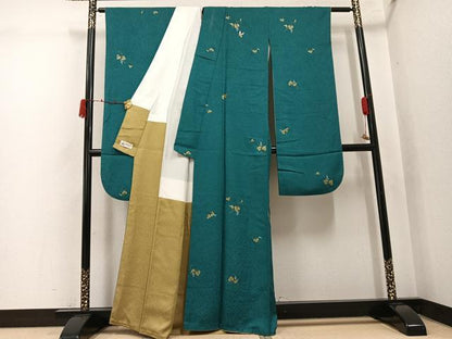 平和屋着物●豪華振袖　葡萄蔦の葉文　金彩　やまと誂製　正絹　逸品　AABK2129ph