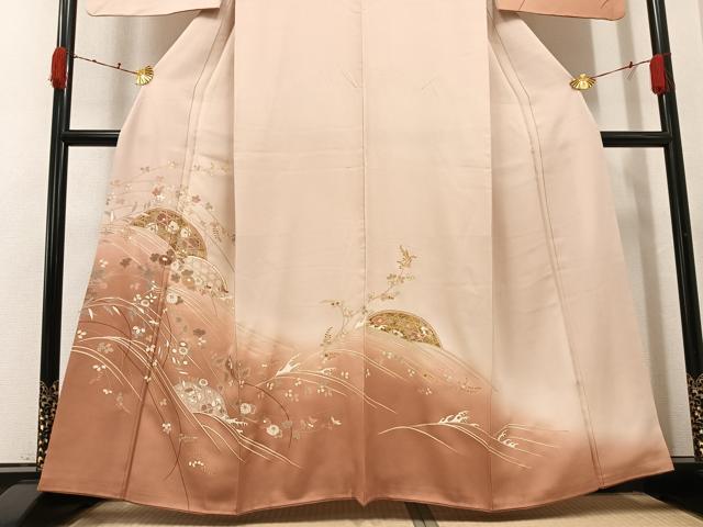 平和屋着物●訪問着　花籬文　暈し染め　金彩　正絹　逸品　AABK2130ph