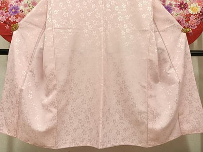 平和屋着物●小振袖　二尺袖　舞花文　暈し染め　金彩　洗える着物　AABK2136ph