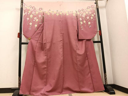 平和屋着物●小振袖　二尺袖　桜　暈し染め　洗える着物　AABK2137ph