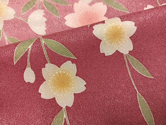 平和屋着物●小振袖　二尺袖　桜　暈し染め　洗える着物　AABK2137ph