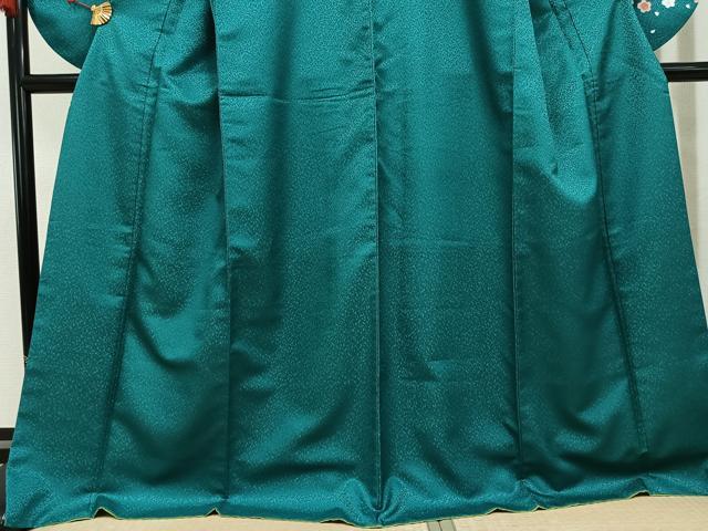 平和屋着物●小振袖　二尺袖　舞桜文　金彩　洗える着物　AABK2142ph