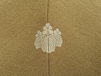 平和屋着物●上質な色無地　榛色　正絹　逸品　未使用　AABK2145ph