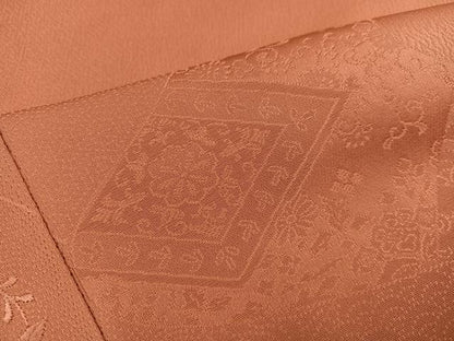 平和屋着物●色留訪問着　中国三大刺繍　汕頭刺繍　スワトウ刺繍　色無地　吉祥草花文　東雲色　正絹　逸品　未使用　AABK2155ph
