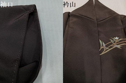 平和屋着物●訪問着　手描き　短冊枝花文　暈し染め　金彩　正絹　逸品　AABK2158ph