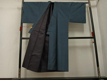 平和屋着物●男性　本場大島紬　アンサンブル　80亀甲　総詰め　正絹　逸品　AABK2159ph