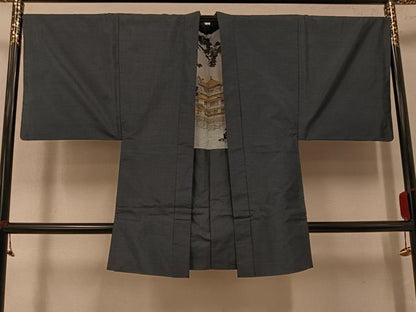 平和屋着物●男性　本場大島紬　アンサンブル　80亀甲　総詰め　正絹　逸品　AABK2159ph