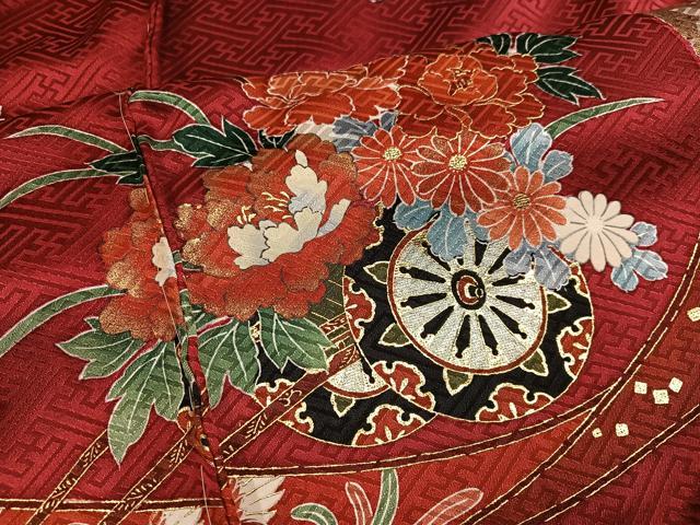 平和屋着物●豪華振袖　絞り　鳳凰花車舞蝶文　金彩　仮絵羽　正絹　逸品　未使用　AABK2173ph