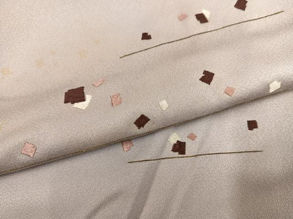 平和屋着物●訪問着　刺繍　霞文　金彩　正絹　逸品　AABK2175ph