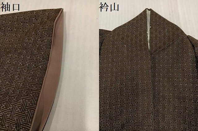 平和屋着物●本場大島紬　龍郷絣　秋名バラ　正絹　逸品　AABK2179ph