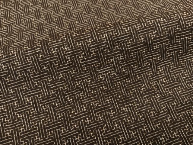 平和屋着物●本場大島紬　龍郷絣　秋名バラ　正絹　逸品　AABK2179ph