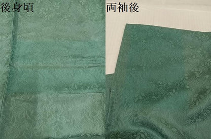 平和屋着物●上質な色無地　南天地紋　薄青色　正絹　逸品　AABK2187ph