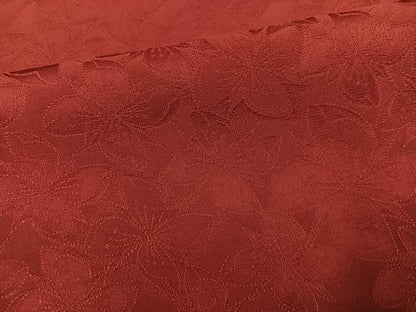 平和屋着物●上質な色無地　花地紋　紅鳶色　正絹　逸品　AABK2190ph