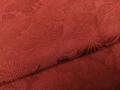 平和屋着物●上質な色無地　花地紋　紅鳶色　正絹　逸品　AABK2190ph