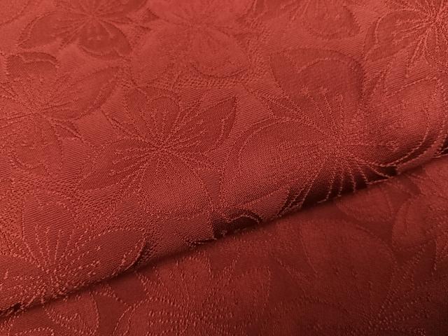 平和屋着物●上質な色無地　花地紋　紅鳶色　正絹　逸品　AABK2190ph