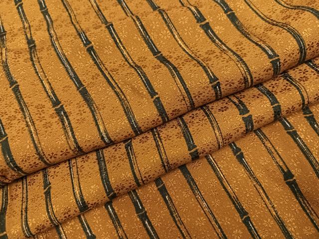 平和屋着物●長襦袢　無双仕立て　竹縞　半衿刺繍　正絹　逸品　AABK2193ph