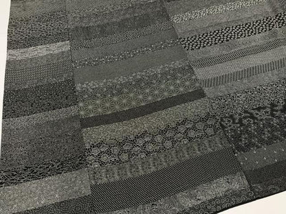 平和屋着物●江戸小紋　作家物　百柄　黒地　正絹　逸品　AABK2198ph