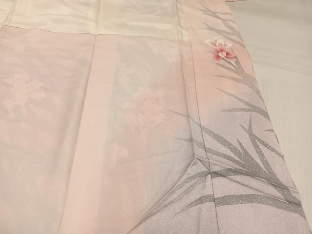 平和屋着物●訪問着　作家物　草花文　正絹　逸品　AABK2202ph