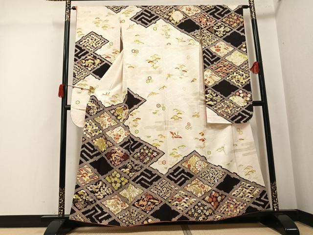 平和屋着物●豪華振袖　草花飛鳥宝尽くし　金彩　正絹　逸品　AABK2206ph