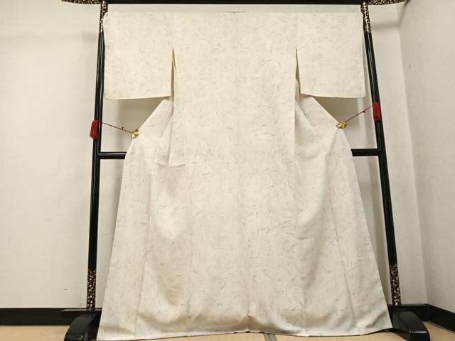 平和屋着物●上質な小紋　墨流し文様　やまと誂製　正絹　逸品　未使用　AABK2214ph