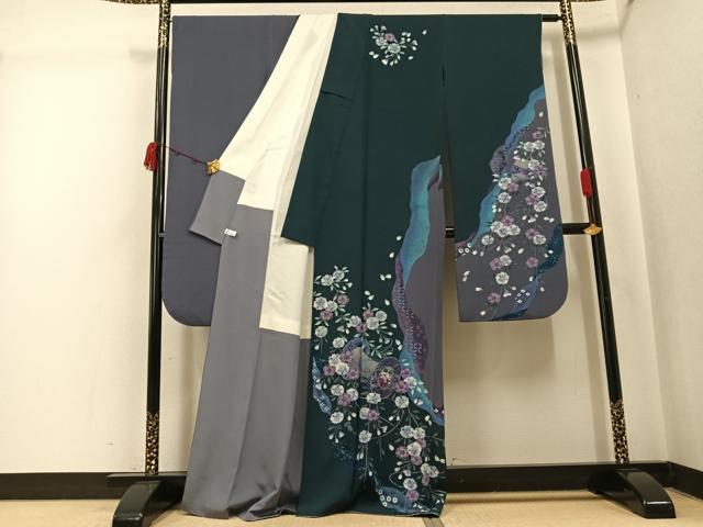 平和屋着物●豪華振袖　桜鼓文　正絹　逸品　AABK2218ph