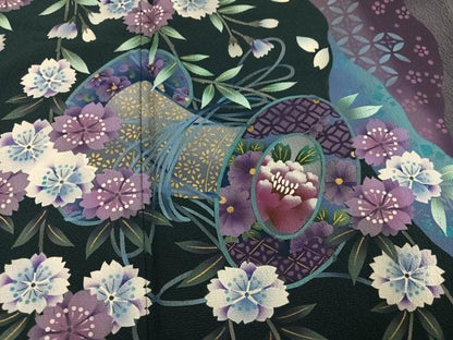 平和屋着物●豪華振袖　桜鼓文　正絹　逸品　AABK2218ph