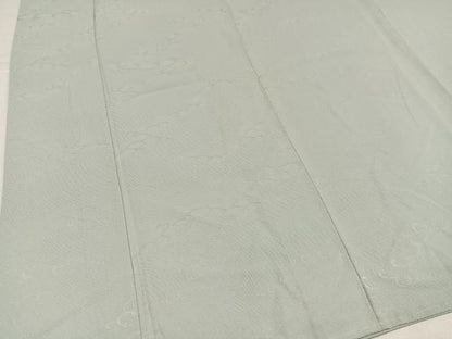 平和屋着物●上質な色無地　立波地紋　白緑色　正絹　逸品　未使用　AABK2219ph