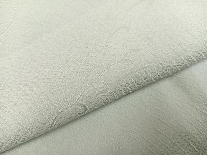 平和屋着物●上質な色無地　立波地紋　白緑色　正絹　逸品　未使用　AABK2219ph
