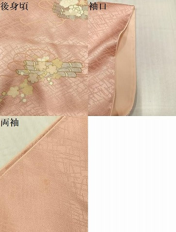 平和屋着物●訪問着　駒刺繍　花筏　金彩　大丸扱い　正絹　逸品　AABK2221ph