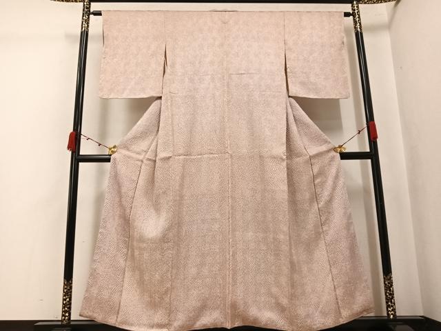 平和屋着物●名門　藤娘きぬたや・総絞り(杢目絞り)　小紋　正絹　逸品　未使用　AABK2222ph